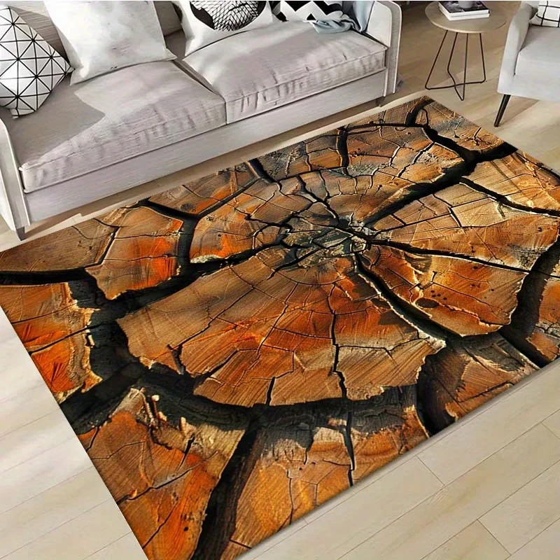 Classic Wood Grain Area Rug, for Living Room, Bedroom, Inn Decor, Suitable for Bathroom, Kitchen & Hallway