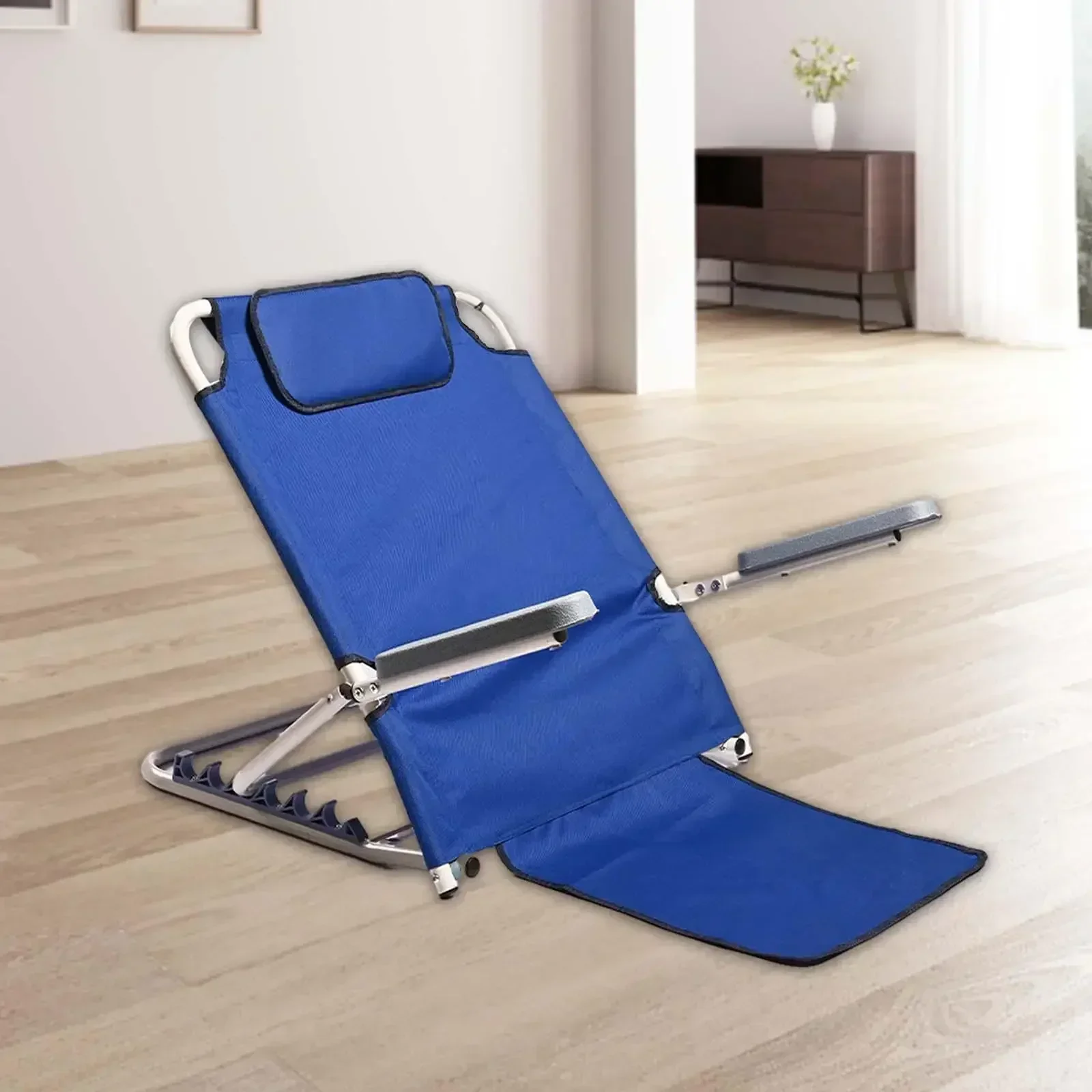 

Bed Backrest Folding Lifting Seat with Armrests Low Seat Camping Chairs Back Rest for Park Garden Picnic Bedroom Mountaineering