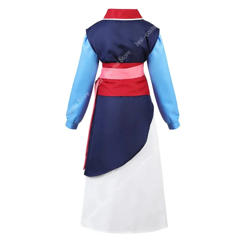 أزياء AA BCBNZ Hua Mulan التأثيرية للفتيات الأميرة المحارب أزياء الأطفال hanfu البطلة الصينية فستان الهالوين جزء 2025 جديد