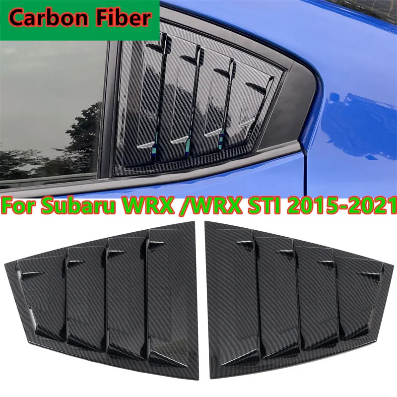 

Carbon Fiber Rear Window Louver Shutter Cover Decor For Subaru WRX STI 2015-2021