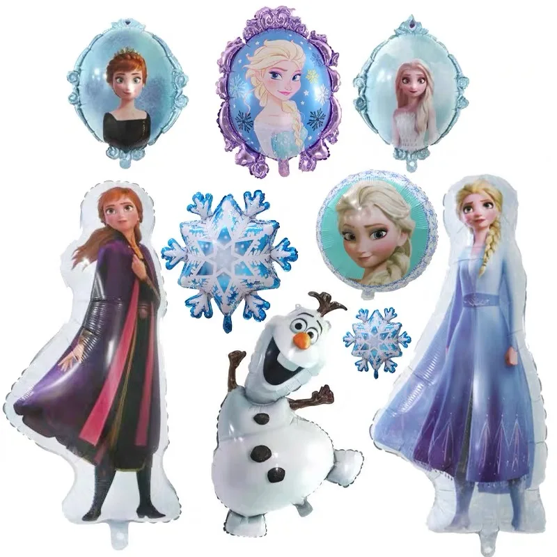 Disney Elza Frozen Birthday Party Decoration Tableware Balloons The Snow Queen Theme Party Supplies Cup Plate Banner Background