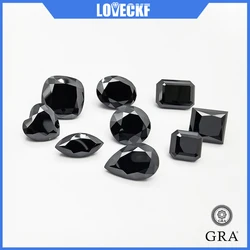 Black Moissanite Stones with GRA Certificate 0.5-5.0ct Round/Pear/Oval/Emerald/Heart/Cushion/Princess/Asscher/Marquise Cut