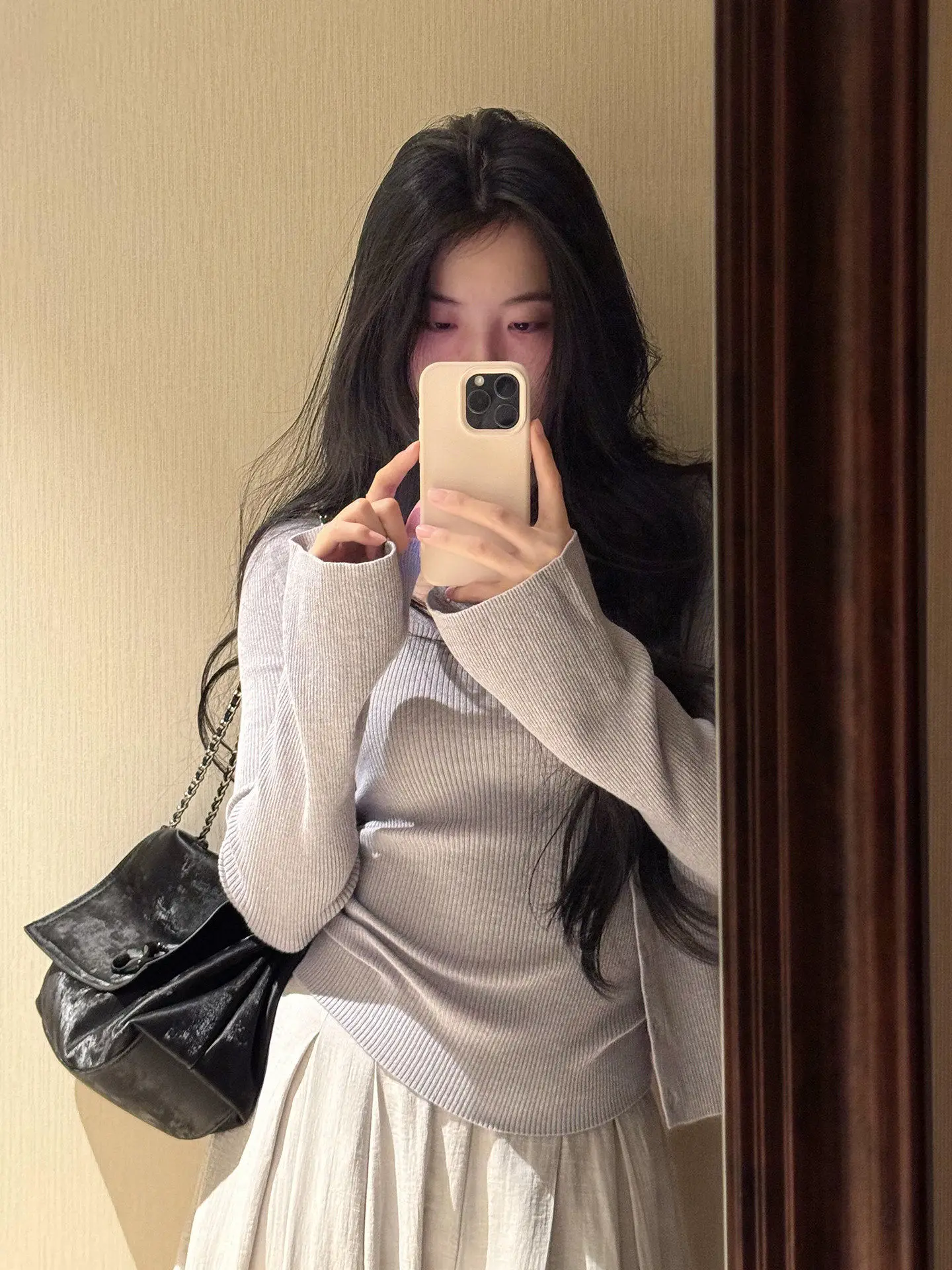 

Purple Knitted Open Cardigan Women's Spring Fashionable Layered Tank Top High Quality Two-Piece Set Breathable Soft Korean Style