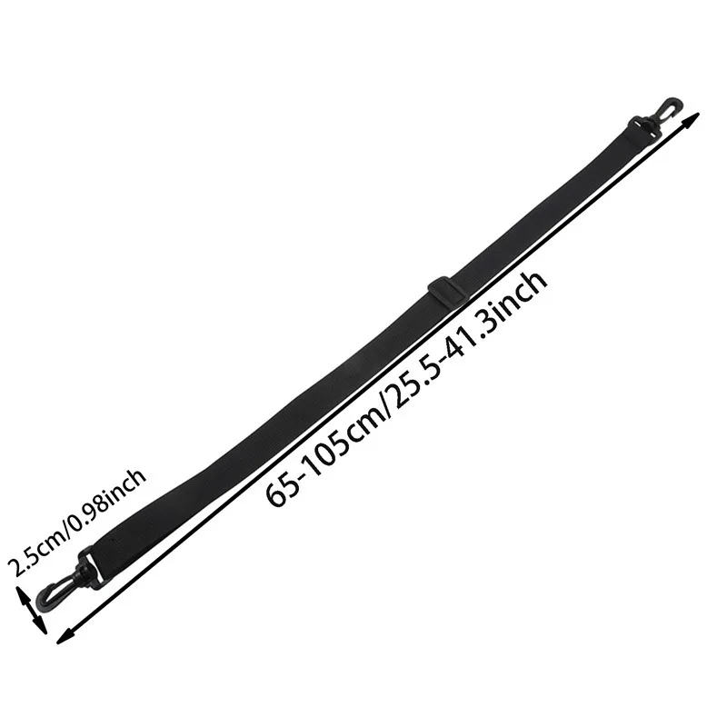 2.5 سنتيمتر واسعة حقيبة حاسوب حزام PP حزام للرجال حقيبة يد حقيبة كروسبودي أحزمة الكتف قابل للتعديل العصابات الطويلة الأسود