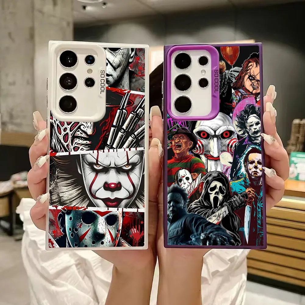 

Чехол Halloween Michaels Myers S25FE для Samsung Galaxy S25 S24 Ultra, чехлы S23 S22 S21 FE S20 Ultra Plus, противоударный чехол для телефона