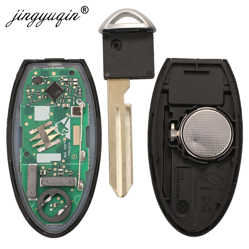 jingyuqin S180144501 KR5TXN1 Car Keyless Smart Remote Key 3BTN for Nissan Altima Teana Sylphy 2019+ 433Mhz 4A HITAG AES Chip Fob