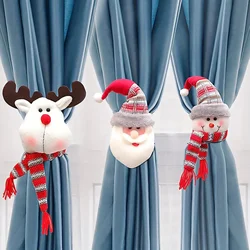 1pc Christmas Curtain Buckle with Snowman Cute Curtain Decoration Creative Curtain Buckle for Home Window Christmas Decoration