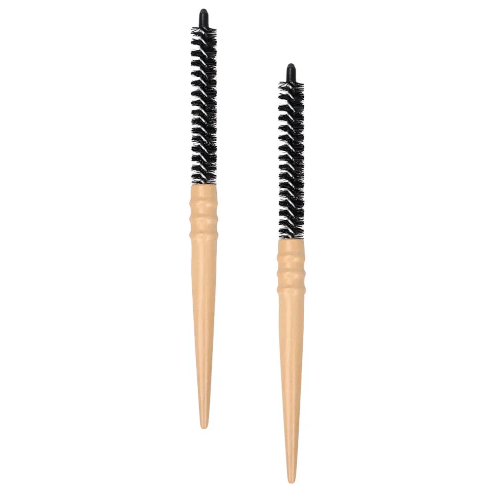 

2 шт., антистатическая щетка для сушки феном, круглая щетка с деревянной ручкой для вьющихся или густых волос, распутывания волос, массажа кожи головы
