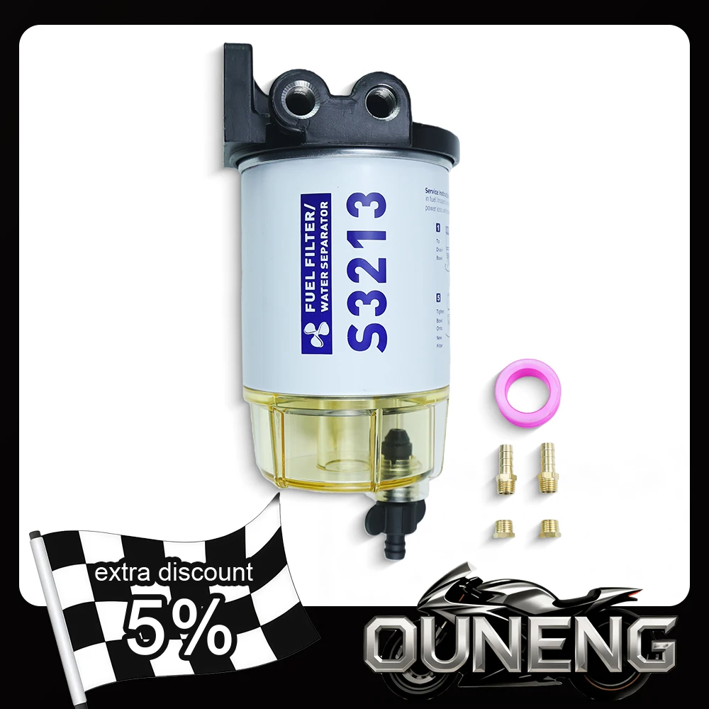 

S3213 Fuel Water Separator Filter 10 Micron For Mercury Yamaha Racor Sierra Quicksilver Boat Engine Assembly Kit