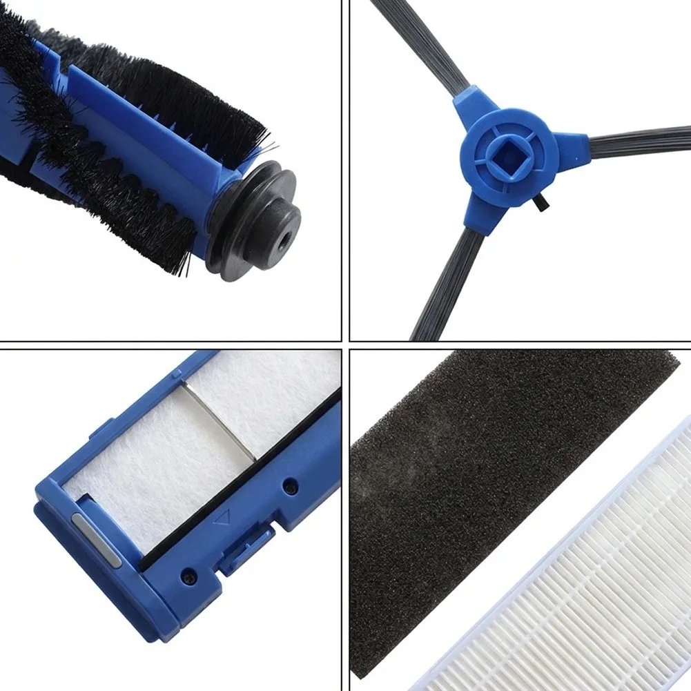 6PCS Main Brush Side Brush Filter Cover Kit For Cecotec For Conga For 1090 For 1790 For Ultra Robot Vacuum Cleaner Replacement P