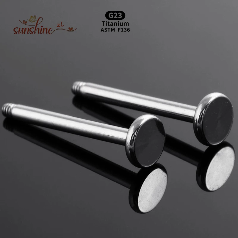 10 Stück/50 Stück G23 Titan Piercing Labret Bar Labret Ring Ohrstecker Ersatz Piercing Post Körperschmuck – Detail 6