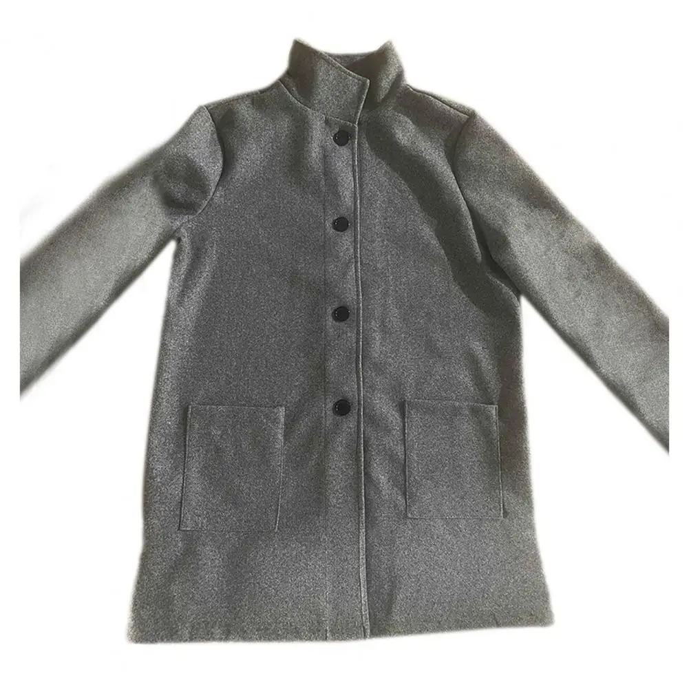 

Осенне-зимнее пальто, женская куртка 2025 года, корейское свободное пальто, длинная верхняя одежда, женский топ средней длины, уличное шерстяное пальто