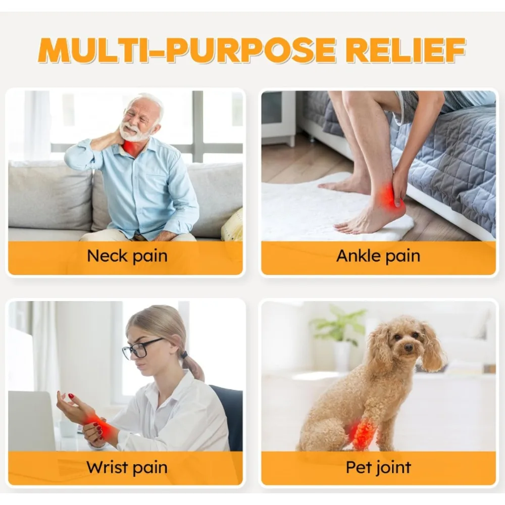 

Red Light Therapy for Neck Stiffness – FDA-Cleared, Muscle Relaxation, Improve Blood Flow, Adjustable Strap