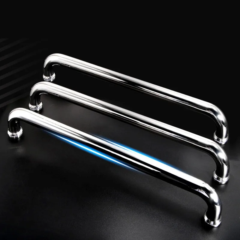 1PCS 304 Stainless steel shower handle Single handle bathroom glass doors handle Mirror surface Hole spacing 440mm