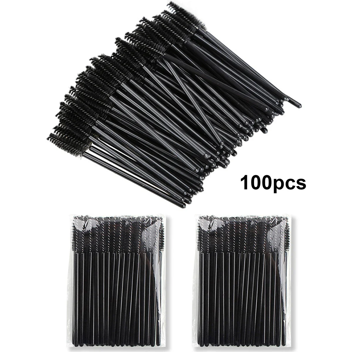 100pcs Eyelash Brushes Disposable Mascara Wands Applicator Spoolies Makeup Brushes Eye Lashes Cosmetic Brush Lash Extension Tool