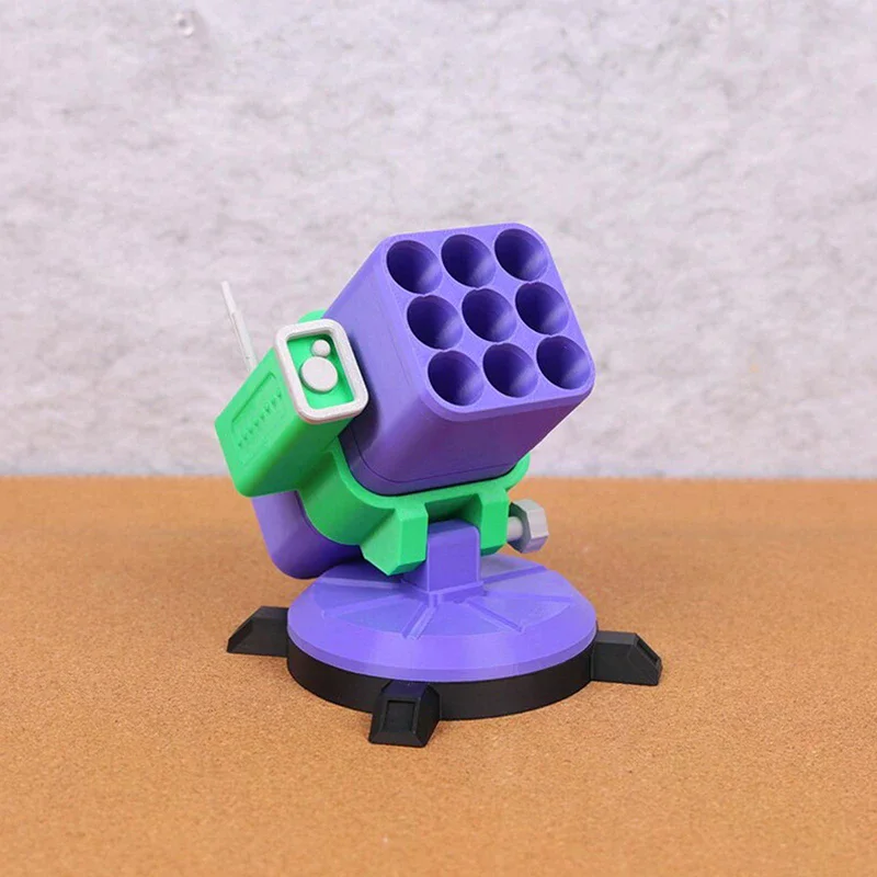 3D Printed Rocket Cannon Turret Pen Holder Creative Desktop Organizer Desktop Decoration