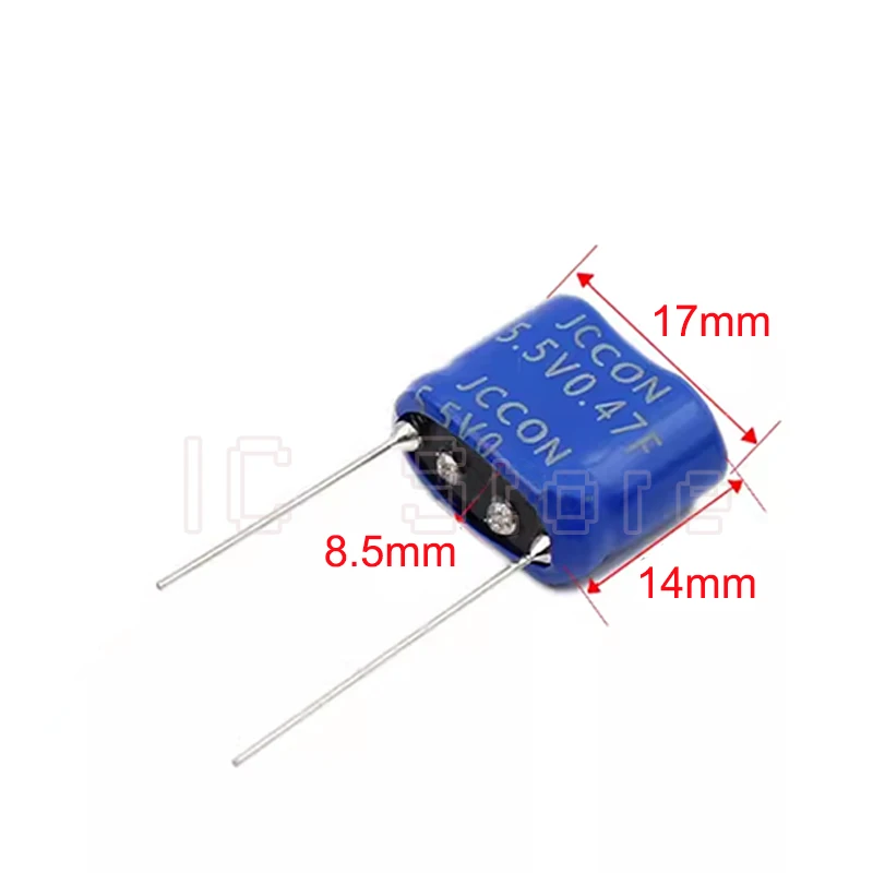 1PCS Farad Super Capacitor 5.5V 0.47F 17x8.5x14mm Combination Type 17*8.5*14mm