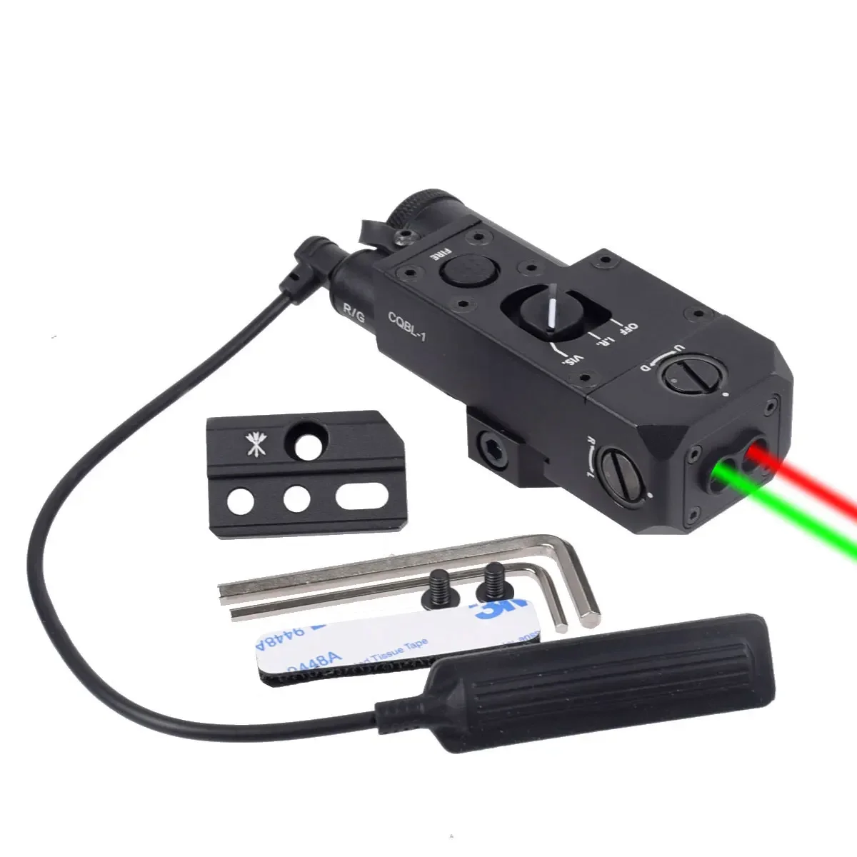 Tactical CQBL-1 Red Green Dot IR Laser Sight Combo Surefire M300 M600 Aiming Hunting Rifle Aluminum Weapon with Light Mount