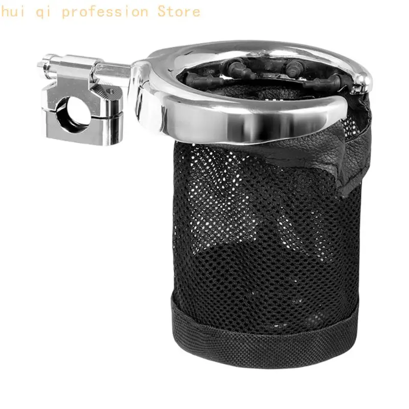 Motorrad-Flaschenhaltertasche mit 22-mm-Lenkerklemme, Mesh-Bechertasche für Pendler, tägliche Reisen und Roadtrip-Meilen H8WE – Detail 2