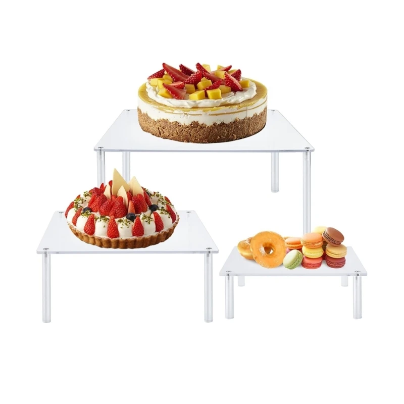 

3x/set Stand Risers for Cakes Pastry 3-Leg Display Risers Cupcake Display Stand