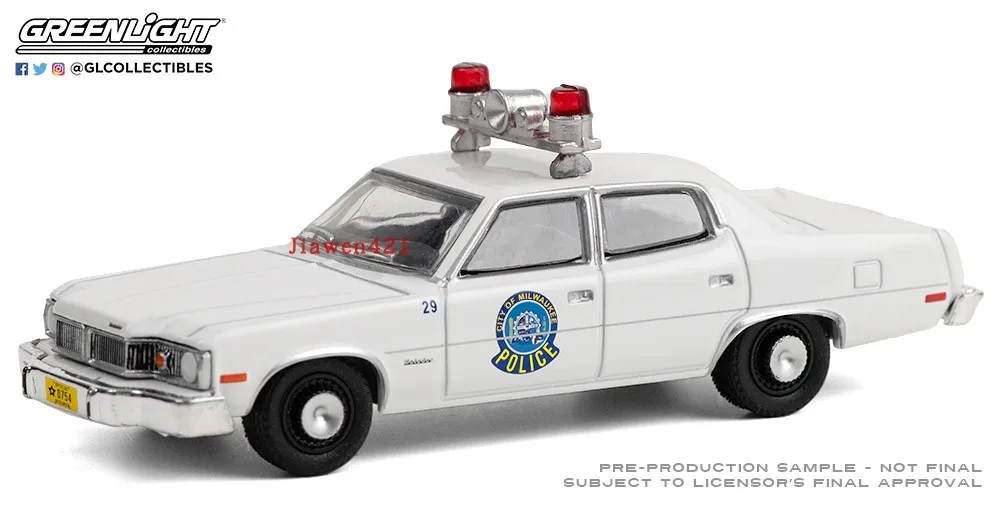 

1:64 1974 AMC Matador, горячий сезон отслеживания 36, полицейская машина Milwaukee 42930-A, продвинутая коллекция, модели автомобилей с орнаментом