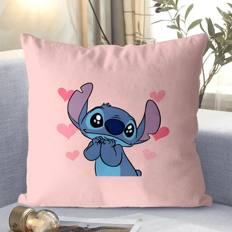 Lilo and Stitch pillowcase cartoon pillowcase living room sofa cushion cover kawaii room home decoration children gift