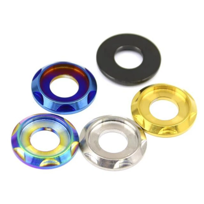 2pcs Titanium Alloy Step Shims M5 M6 M8 M10 Decorative Shims Calf Electric Motorcycle Modification Universal Screw Decoration image 4