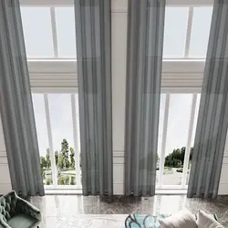 Extra Long Semi Sheer Curtains Faux Linen 500cm Length for Tall Windows High Living Room, Grommet Top Elegant Sheer Curtain