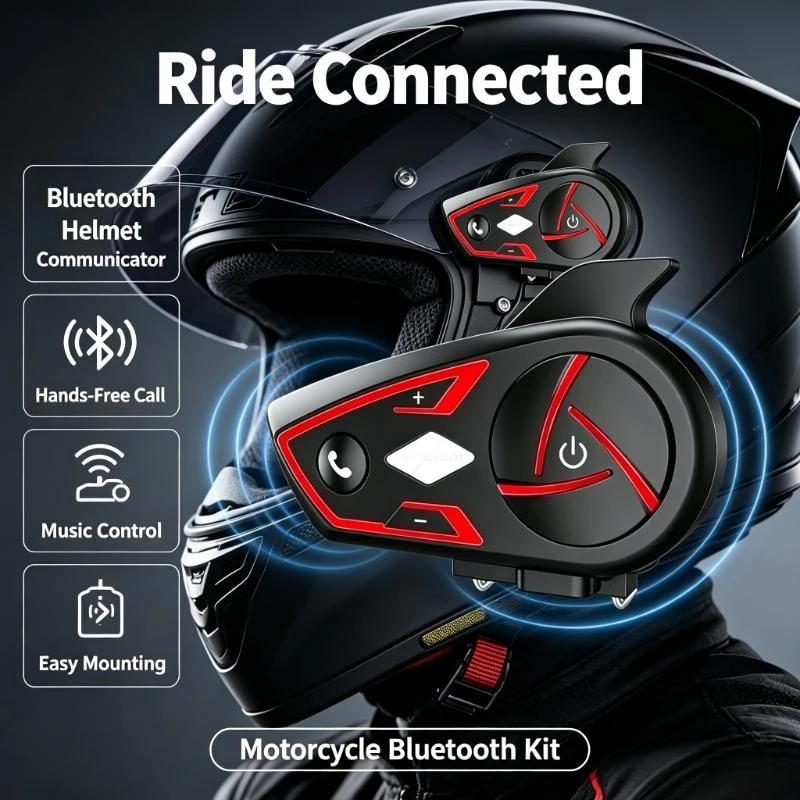 1000M Range Bt5.0 S3 Helmet Headset Supports Multi-Rider Intercom For Leisure Motorcycle Group Riding Scenarios