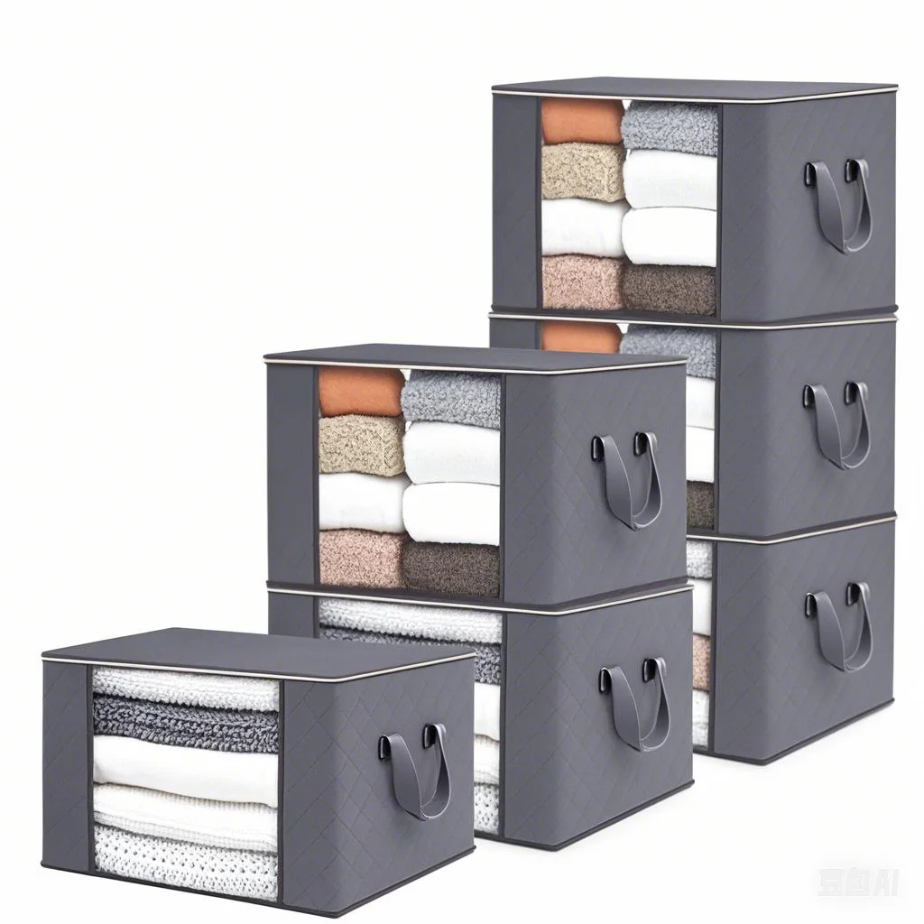 

Foldable Quilt Storage Bags Clothing Sorting Bag Blanket Container Large Capacity Moisture-proof for Organizing Wardrobes Closet