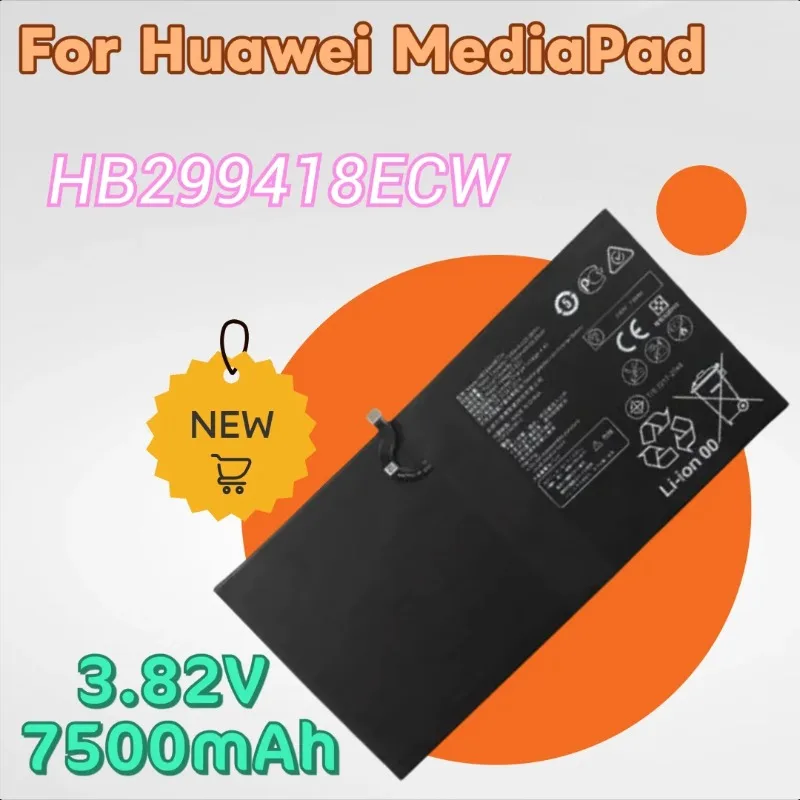 

100% New High Quality 3.82V 7500mAh Tablet Battery HB299418ECW for Huawei MediaPad M6 10.8 M5 10 M5 10pro M5 LITE