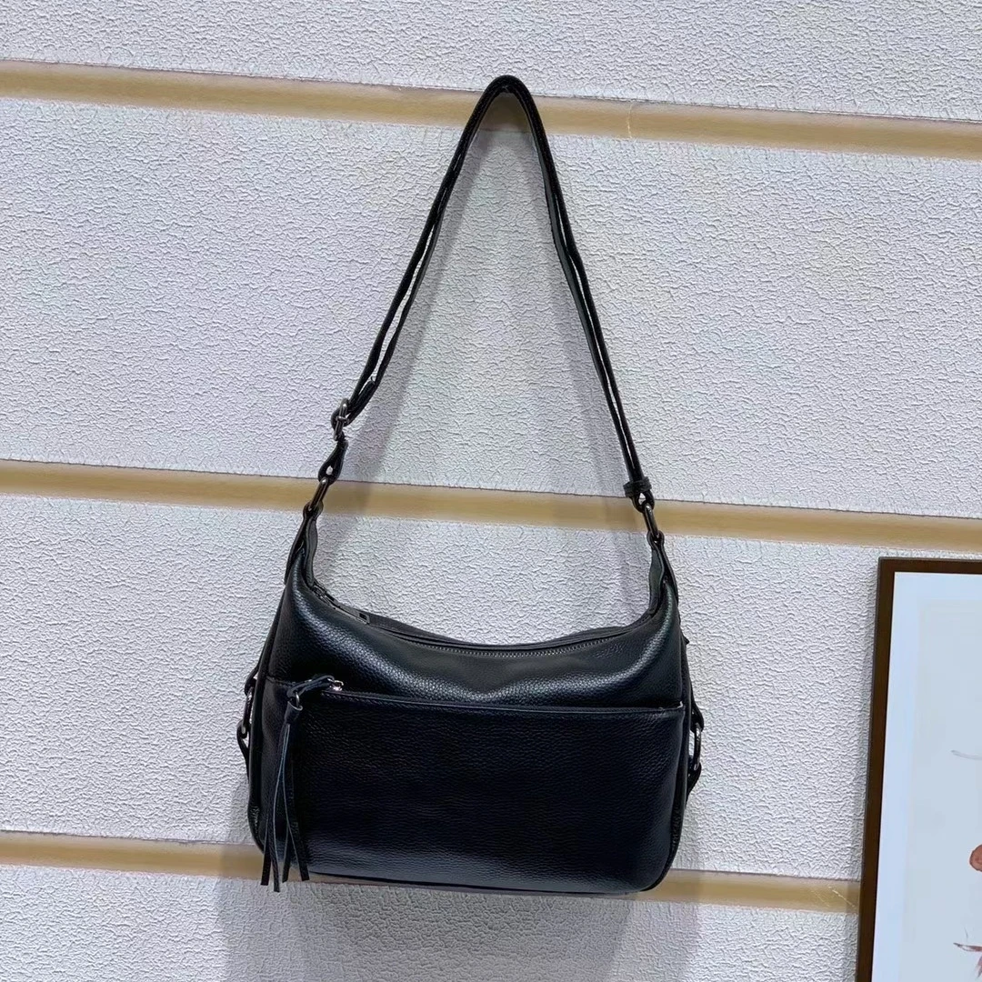 Hochwertige Haut Echt leder Damen Schulter Umhängetasche Multi Fach Hobo Tasche große Kapazität Damen handtasche