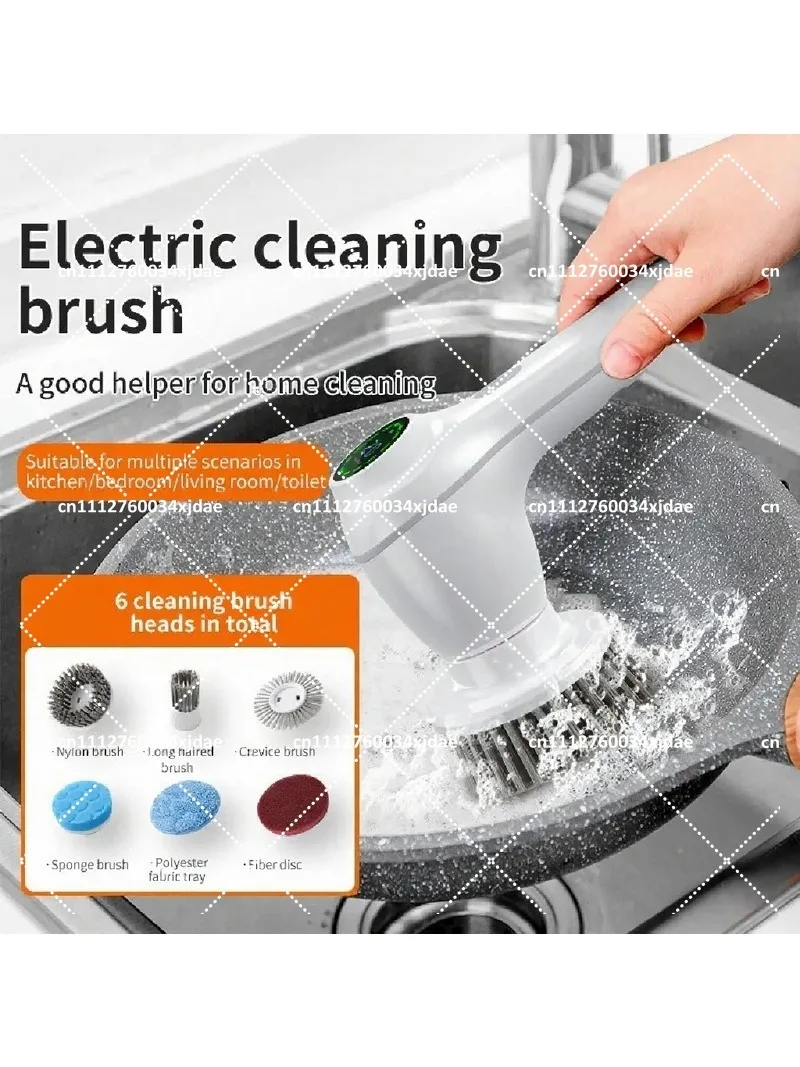 Handheld Electric Cleaning Brush, Multi-functional Kitchen Dish Brush, Pot Brush and Bath Brush, Compact Home Tool, Durable