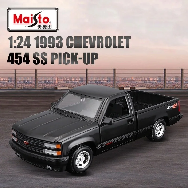 

Коллекционная модель автомобиля Maisto 1:24 1993 Chevrolet 454 SS Pick-Up, литая под давлением, статическая, подарок на день рождения, игрушка