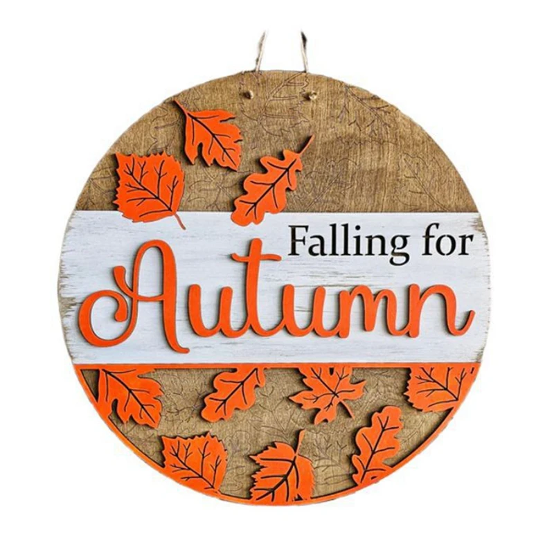 1 PCS Fall Stencils 12In Round Thanksgiving Stencil As Shown Autumn Templates For Door Sign Hanger Wreath Wood Fabric