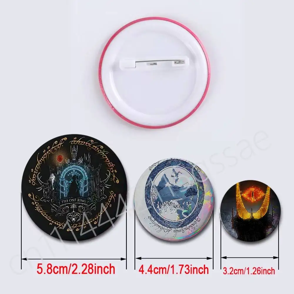 L-Lord of the R-RingES Badge Tinplate Soft Button Pin Brooch Metal Badge Custom Jewelry Accessories Hat Bag Lapel