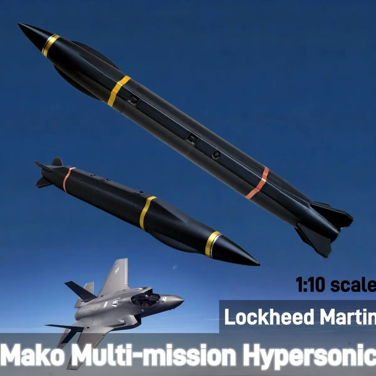 

Mako Hypersonic Missile Model 1:10 MAKO Missile Military Enthusiast Ornament Gift 3D Printed Collector’s Top Pick Shelf Display