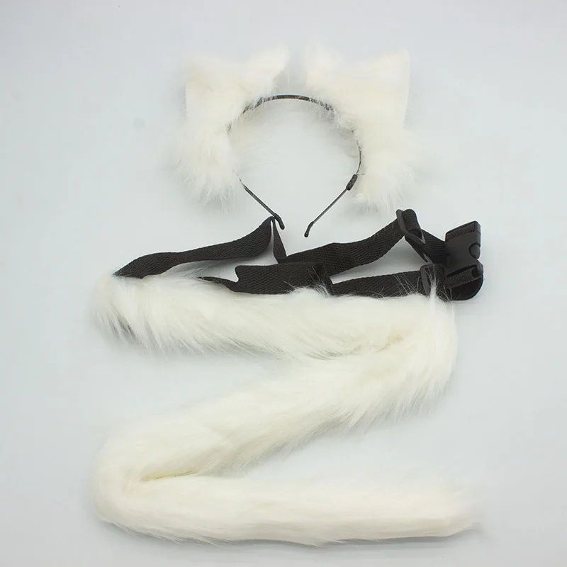 Wolf Fuchs Katze Schwanz und Ohren Kit Cosplay Set Halloween Kleid Up Anime Lolita Set