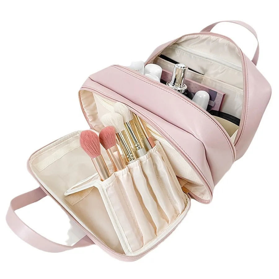 

2025New Large Capacity Handheld Makeup BagPortable Travel Cosmetics Storage Bag Internet Celebrity Waterproof Premium Beauty Bag