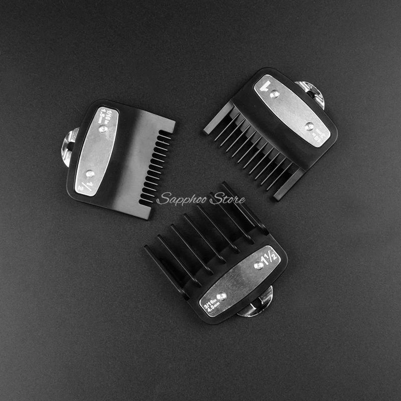 2/3/4 stücke Für Wahl Universal Haar Clipper Grenze Kamm Schwarz Transparent Rot Guide Trimmer Wachen Befestigung 1,5mm 3mm 4,5mm 6mm – Detail 7
