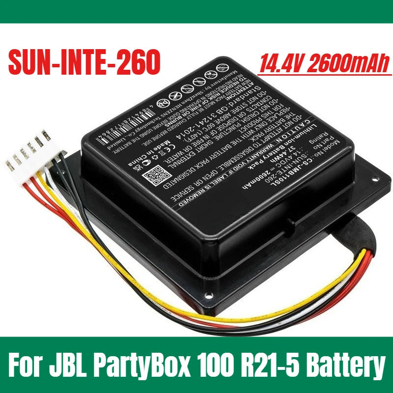 

14.4V 2600mAh for JBL PartyBox 100 R21-5 Battery SUN-INTE-260