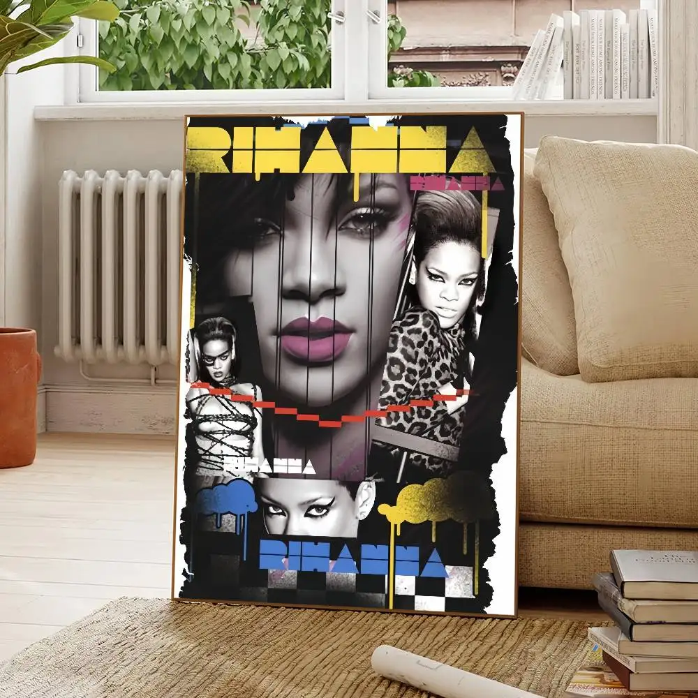 لوحات زخرفية لملصق المغني R-Rihanna مناسبة لغرف المعيشة وغرف النوم والمكاتب والحانات #6