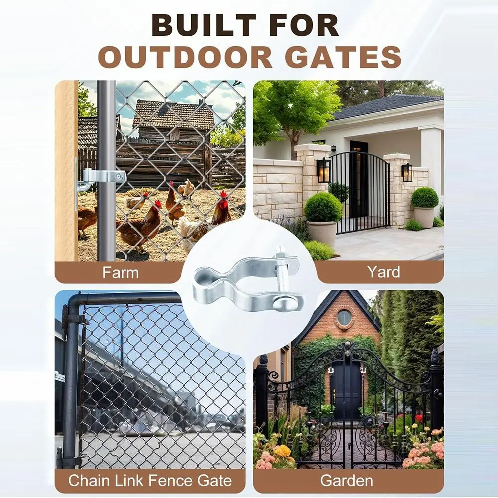 

Galvanized Steel Gate Frame Hinges Hardware Durable Chain Link Gate Hinge Kit Corrosion Resistant Wall Mount Gate Hinge Outdoor