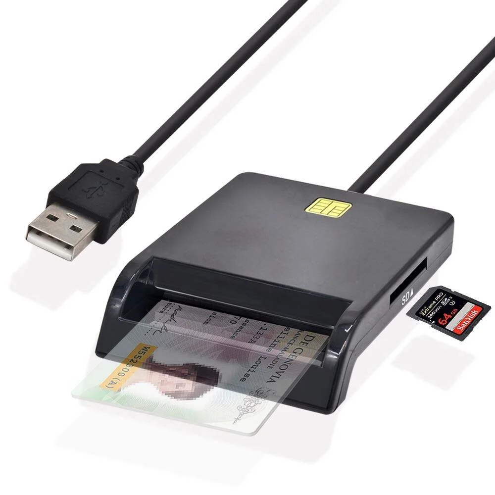

UTHAI X02 USB-считыватель смарт-карт IC/ID EMV SD TF MMC, совместимый с ОС Windows 7/8/10 и Linux, для банковских операций и обеспечения безопасности