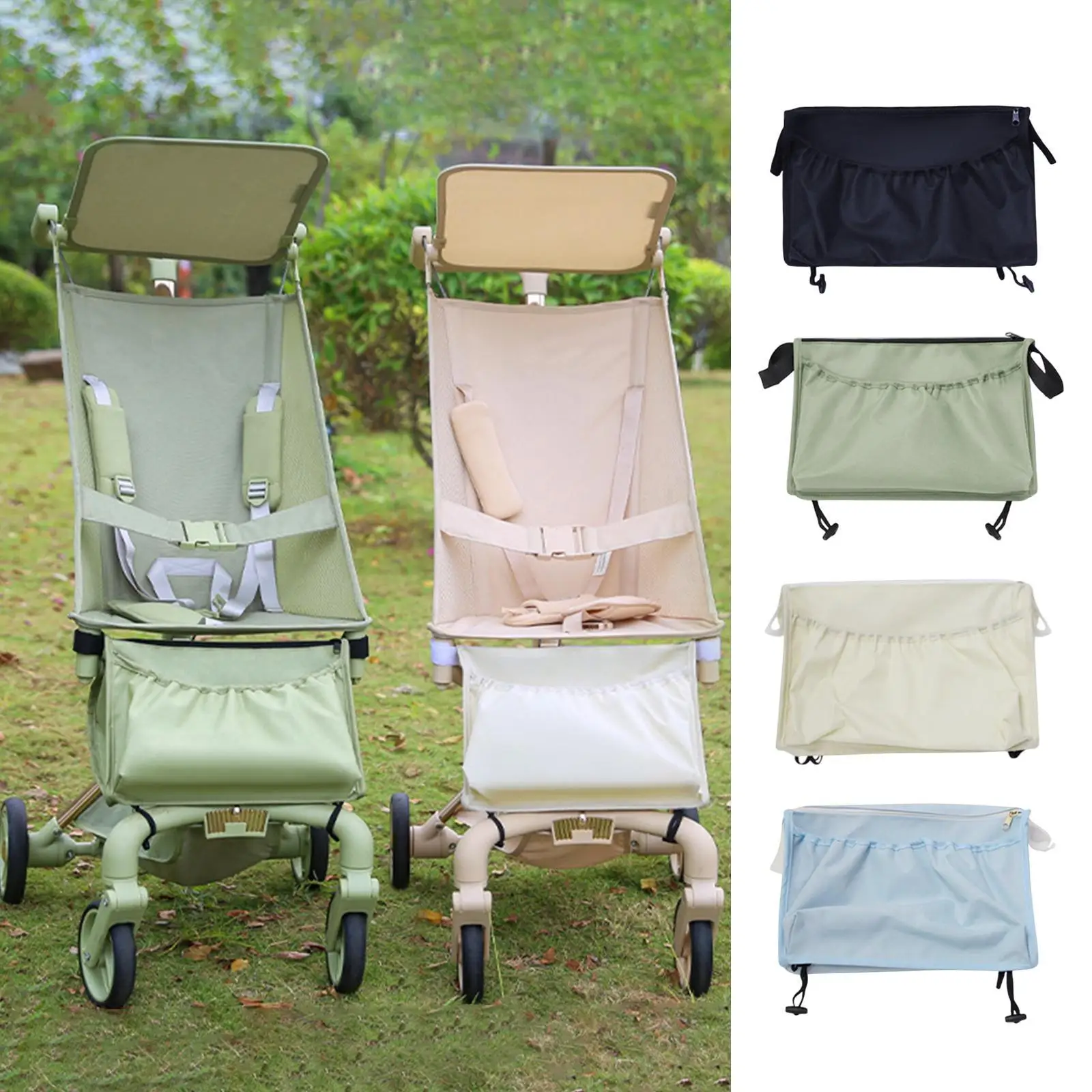 Органайзер для коляски, простой в установке, нескользящий контейнер, многофункциональная ткань Оксфорд, стильная портативная сумка для хранения, подвесной карман