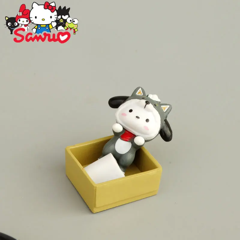 MINISO Melody Kuromi Pochacco DIY Patch Material Figura, Drag Shiba Inu Puppy Series Ornamento, Desktop Doll, Periféricos Brinquedos, Presentes