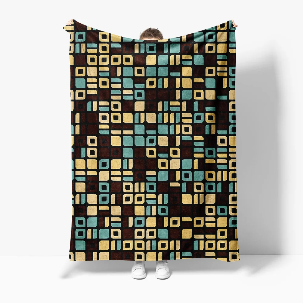 

Красочное стеганое одеяло с геометрическим рисунком, диван-кровать, наволочка, декоративное одеяло для кровати для гостиной, спальни, подарок