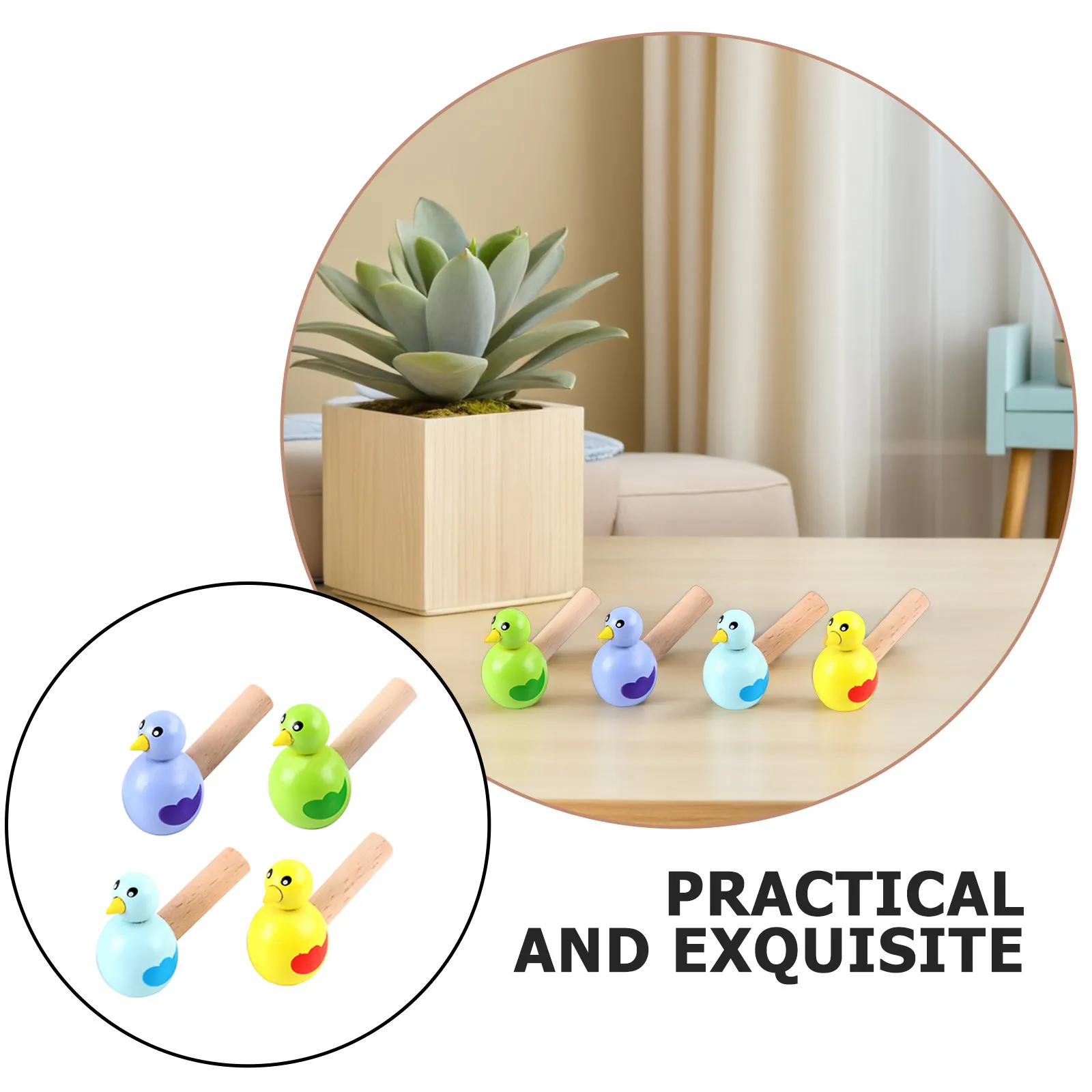 4Pcs Bird Whistle Creative Educational Musical Plaything Colorful Safe for Kids Baby Development Party Bag Filler Gift