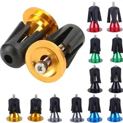 Bike Handlebar End Plugs Aluminum Alloy Mountain Road Bicycle Handlebar End Cap Multi-color Cycling Handlebar Accessories