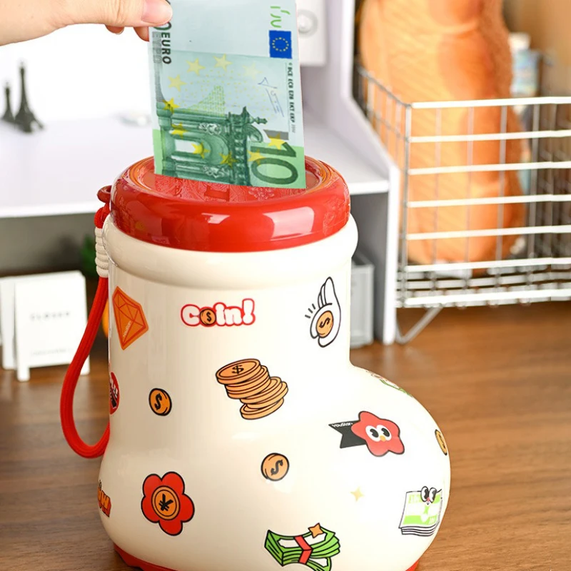 

New Boots Savings Bank Can, Children's Cartoon Saving Box, Money Jar, Large Boy and Girl Christmas Day Birthday Gifts